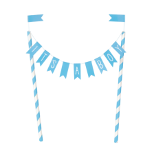 Its A Boy Bunting Cake Top